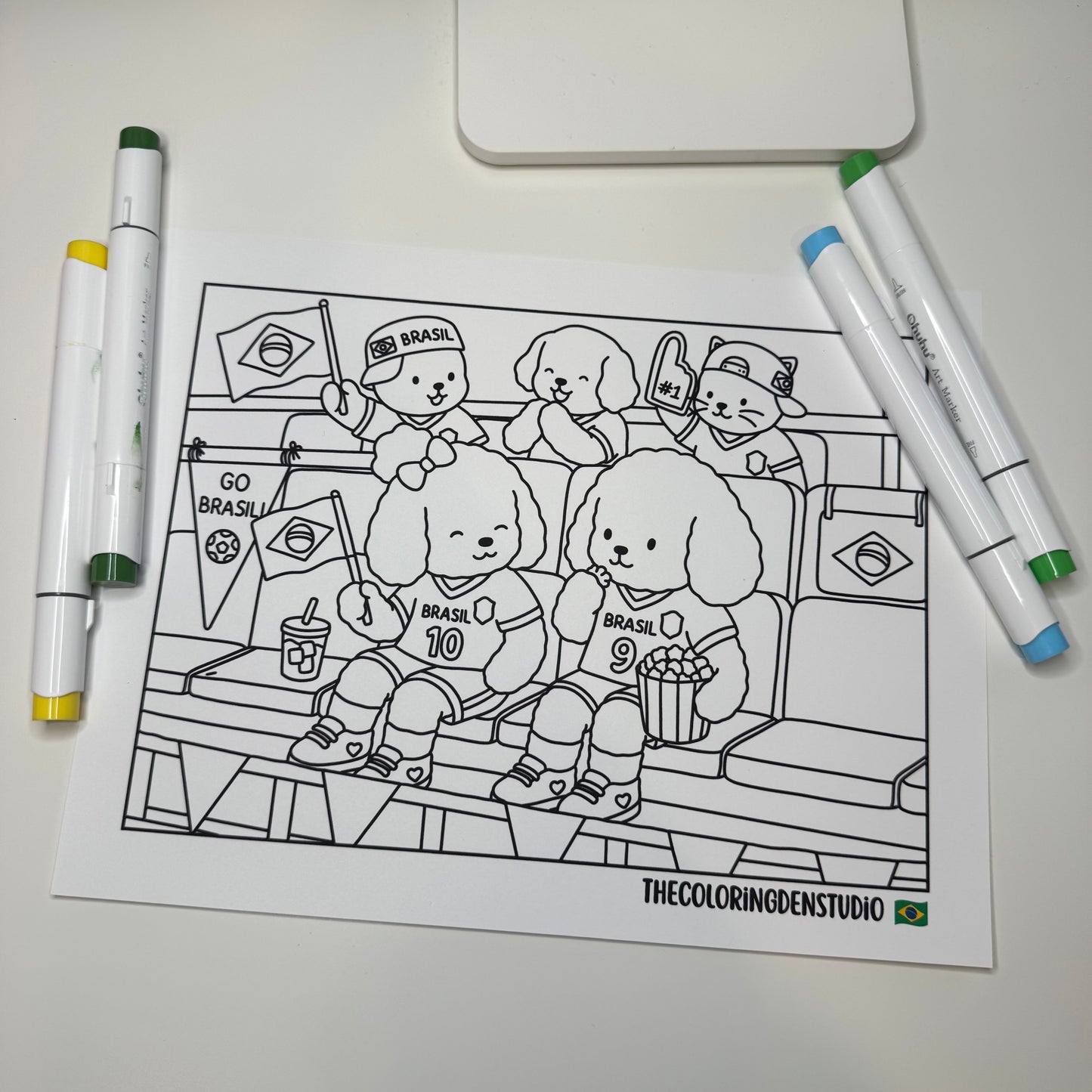 Brazil soccer coloring page