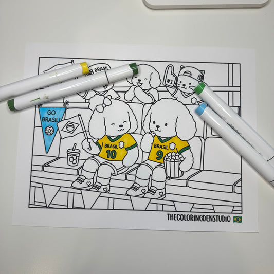 Brazil soccer coloring page