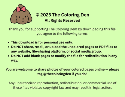 Daisy & Friends – Fall Adventures Coloring Pages (Digital Download)