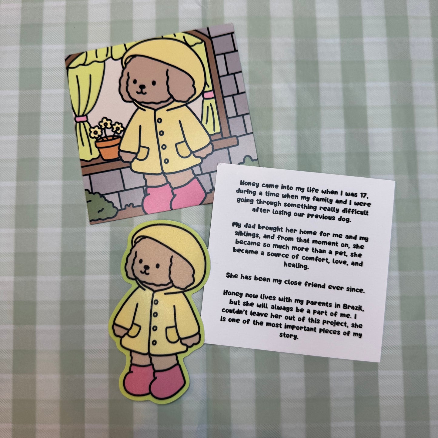 HONEY CHARACTER STORY CARD + STICKER