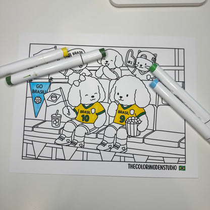 Brazil soccer coloring page