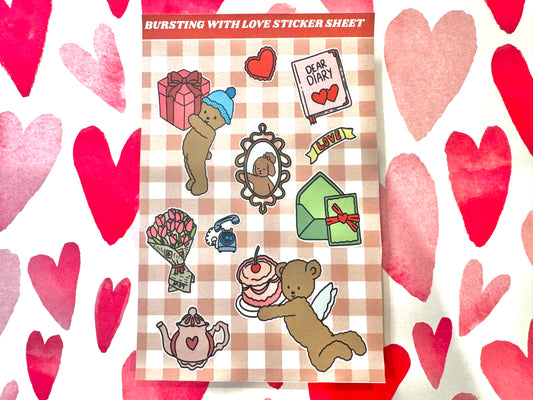 BURSTING WITH LOVE STICKER SHEET