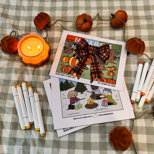 DAISY & FRIENDS – Golden Leaves to Snowy Days Coloring Book