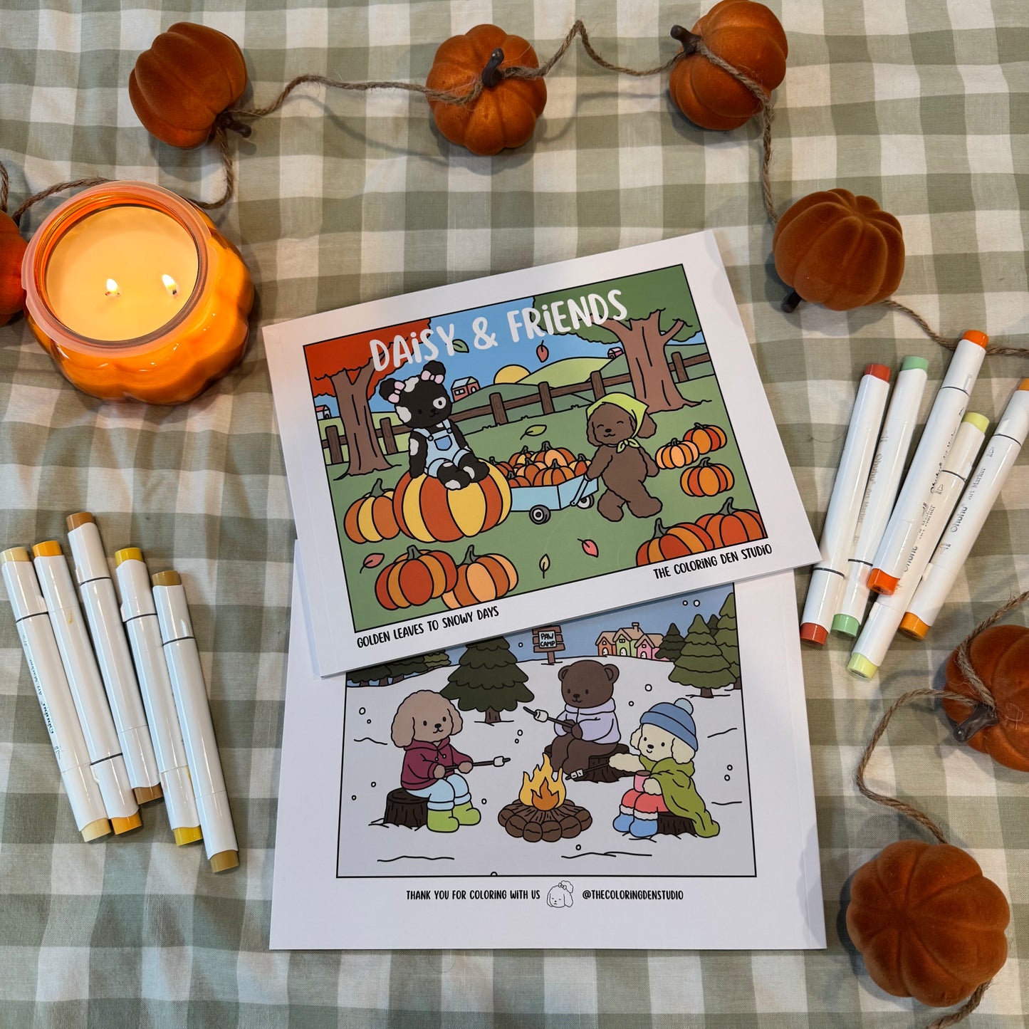 DAISY & FRIENDS – Golden Leaves to Snowy Days Coloring Book