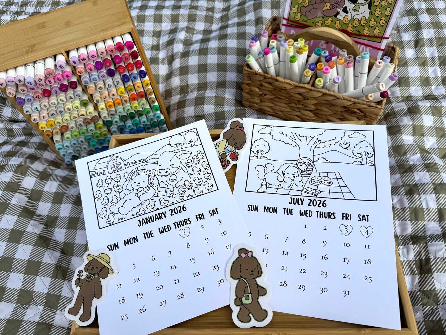 Daisy & Friends 2026 Coloring Calendar