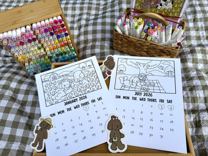 Daisy & Friends 2026 Coloring Calendar