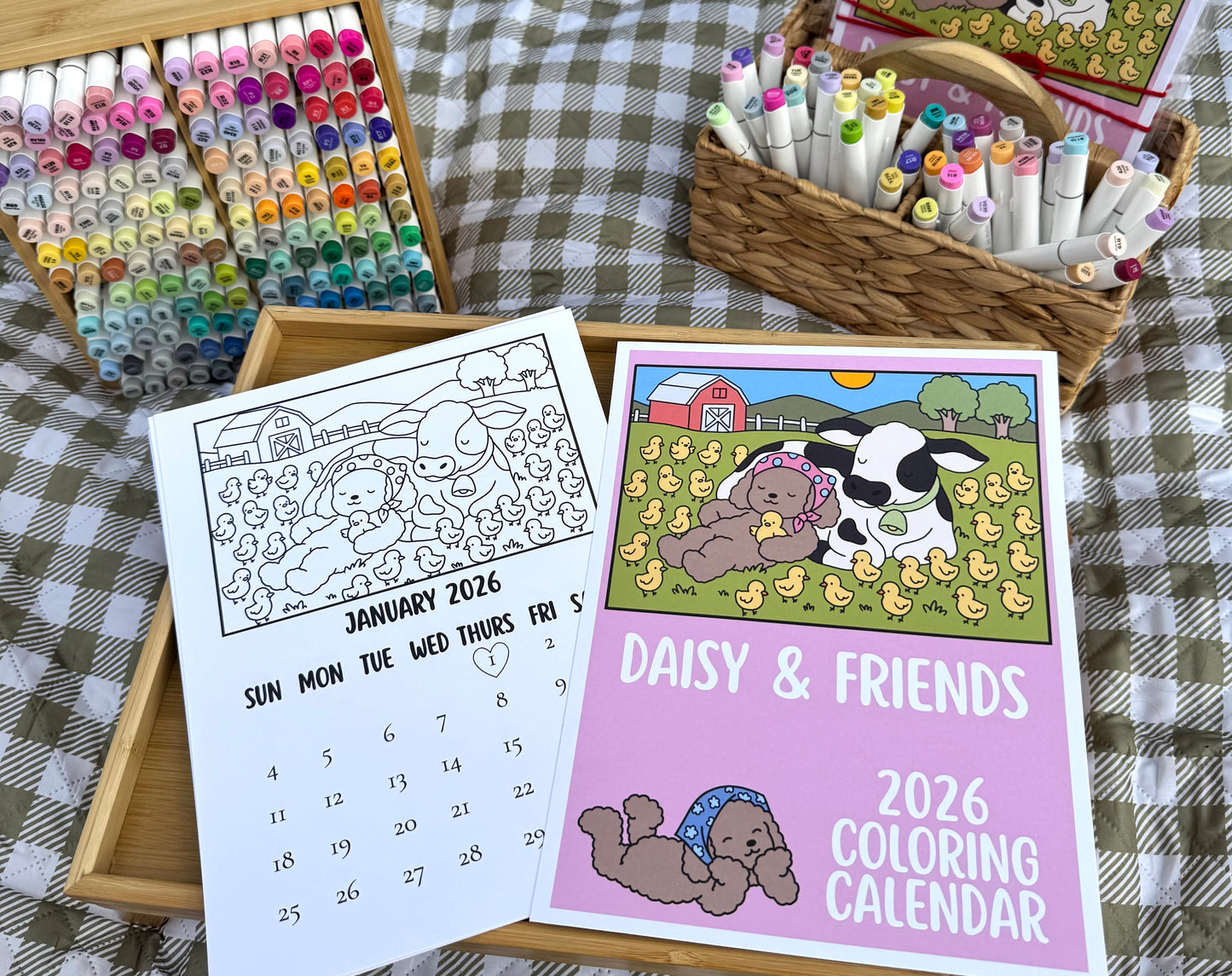 Daisy & Friends 2026 Coloring Calendar