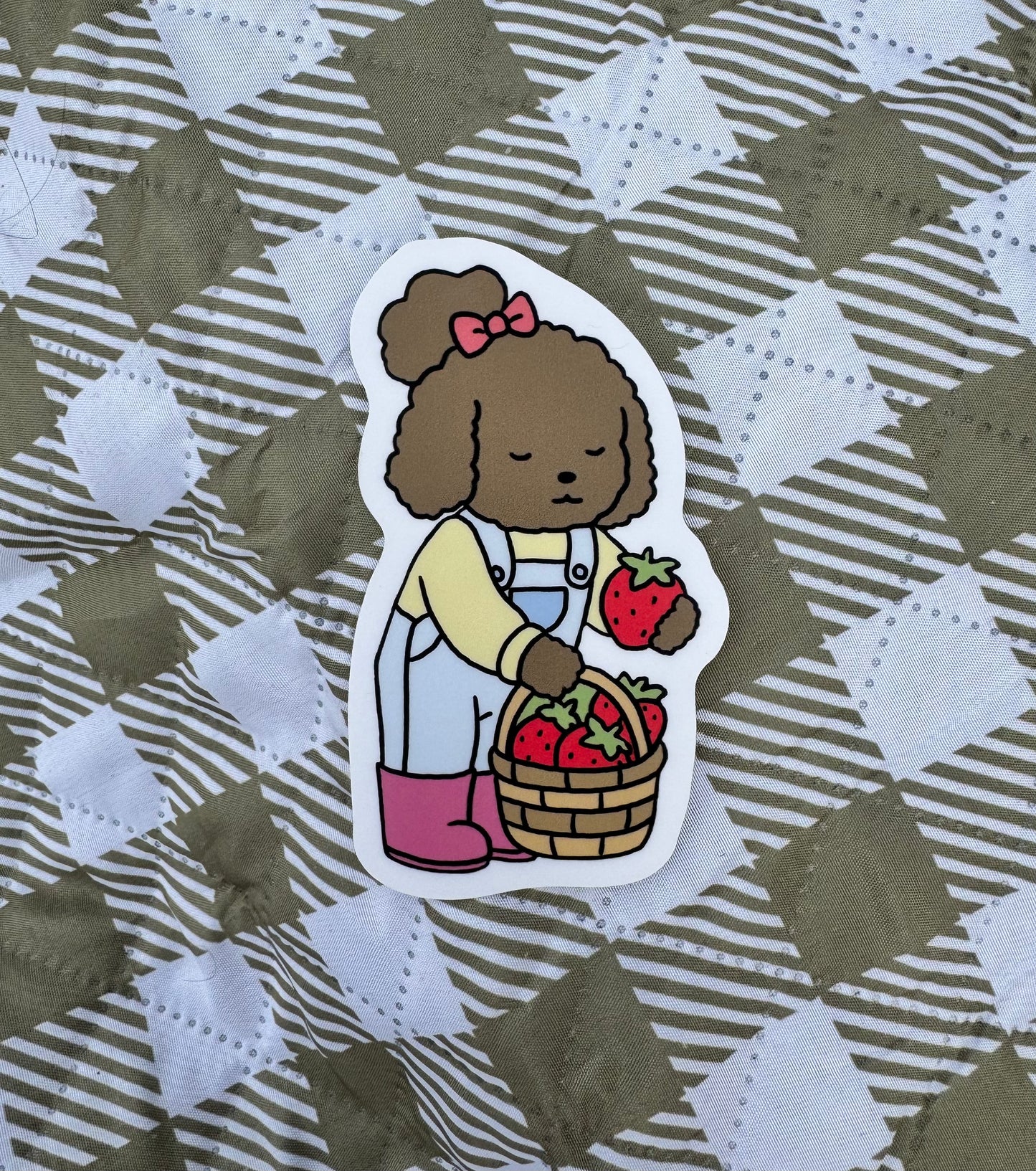 DAISY STRAWBERRY PICKING STICKER